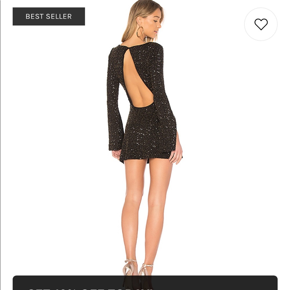 Black and gold beaded dress